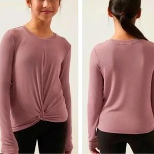 Athleta Girl Mauve Give it a Twist Top